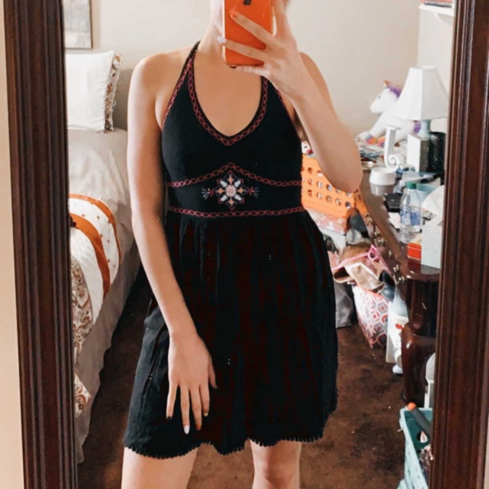 Black Halter Hollister Dress